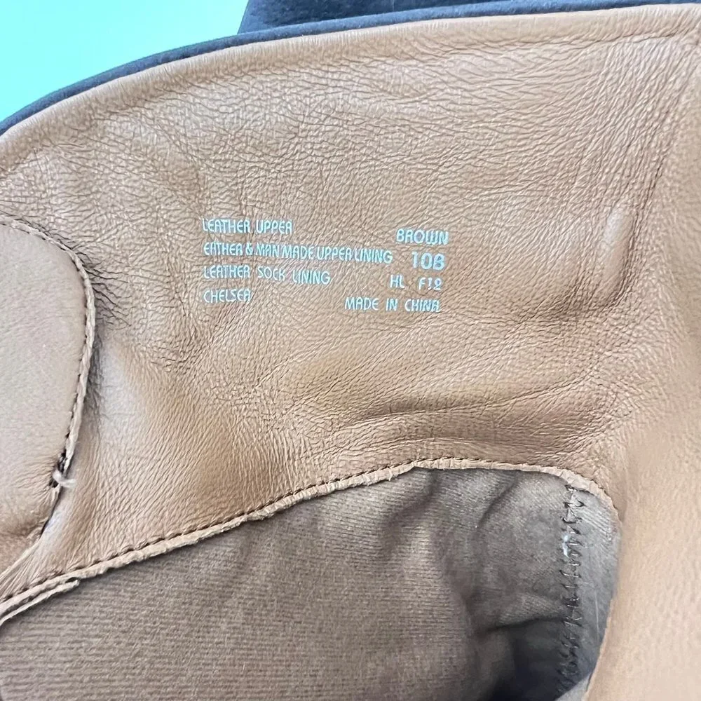 Earthies Chelsea Brown Suede Wedge Boots Size 10 M - Picture 8 of 16